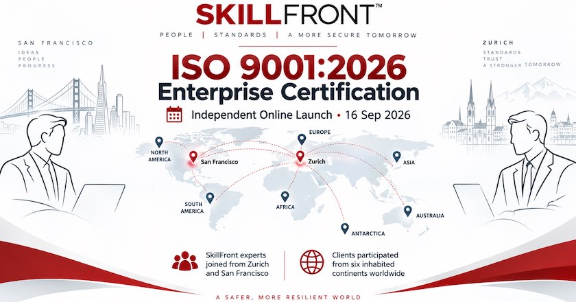 SkillFront Launches ISO 9001:2026 Enterprise Certification on September 16, 2026