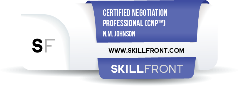 SkillFront Certified Negotiation Professional (CNP™) Certification Shareable and Verifiable Digital Badge