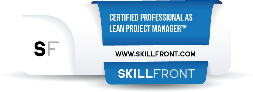 SkillFront Certified Professional As Lean Project Manager™ (CPLPM™) Certification Shareable and Verifiable Digital Badge