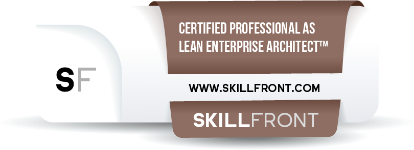 SkillFront Certified Professional As Lean Enterprise Architect™ (CPLEA™) Certification Shareable and Verifiable Digital Badge