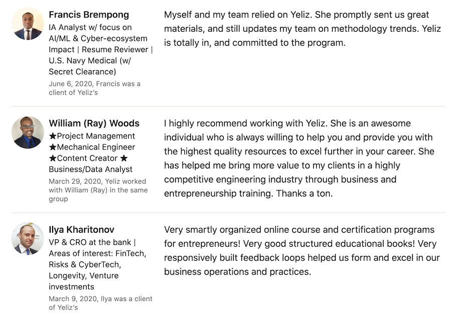 SkillFront - Testimonials