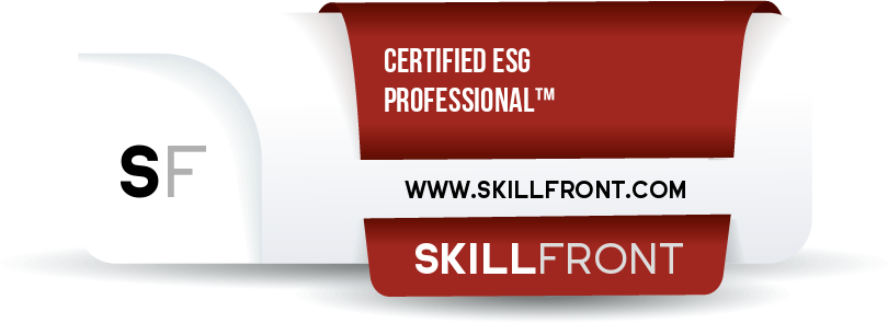 SkillFront Certified ESG (Environmental Social Governance) Professional™ Certification Shareable and Verifiable Digital Badge
