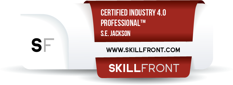 SkillFront Certified Industry 4.0 Professional™ Certification Shareable and Verifiable Digital Badge
