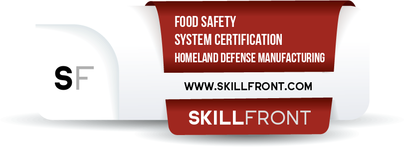 SkillFront Food Safety System Certification 22000 (FSSC 22000) Certification Shareable and Verifiable Digital Badge