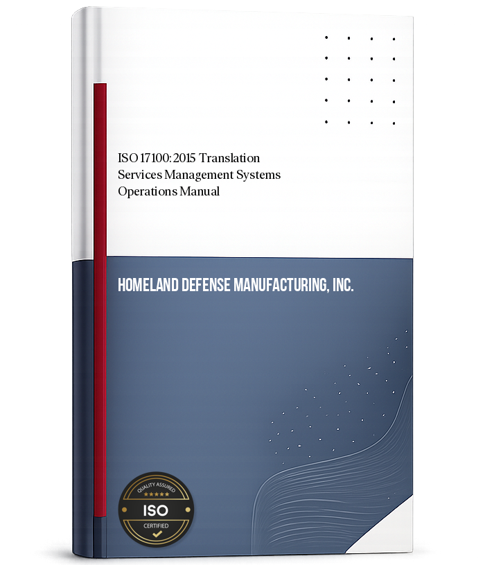 SkillFront ISO 17100:2015 Translation Operations Manual